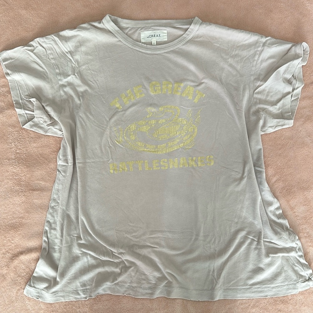 THE GREAT. Gray Rattlesnake Tee